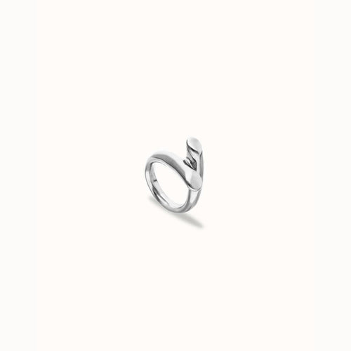 Silver Ring with Two Intertwined Organic Forms - ANI0861MTL-UNO de 50-Renee Taylor Gallery