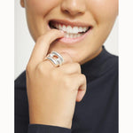 Silver Ring with Four Intertwined Organic Shapes - ANI0863MTL-UNO de 50-Renee Taylor Gallery