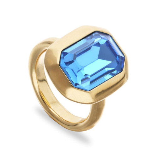 Gold and Blue Core Ring - ANI0864AZUORO-UNO de 50-Renee Taylor Gallery