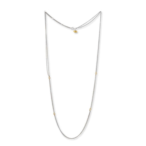 Double Mixed Rolo Chain 24K and Silver by Lika Behar