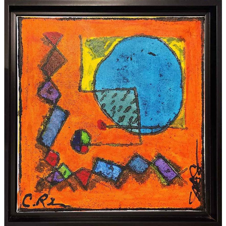 "Aerial Geometry - Orange"-Colors Artworks-Renee Taylor Gallery