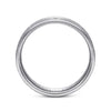 14K White Gold 6mm - Men's Wedding Band in Hammered Finish - MBL0146-60W4JJJ-Gabriel & Co.-Renee Taylor Gallery