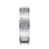 14K White Gold 6mm - Men's Wedding Band in Hammered Finish - MBL0146-60W4JJJ-Gabriel & Co.-Renee Taylor Gallery