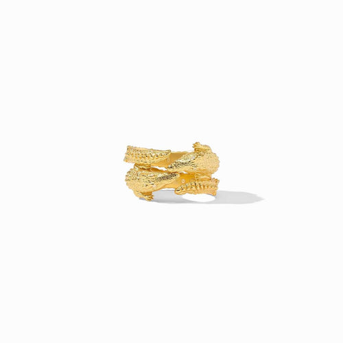 Alligator Duet Cubic Zirconia Ring - R221GCZ-Julie Vos-Renee Taylor Gallery