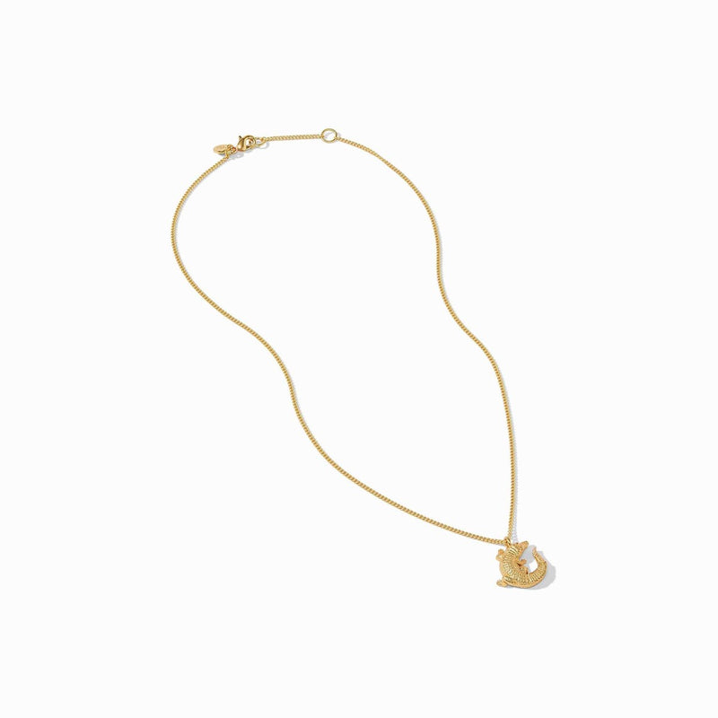 Alligator Solitaire Necklace - Gold-Julie Vos-Renee Taylor Gallery