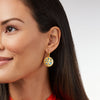 Antonia Iridescent Clear Crystal Mosaic Hoop & Charm Earrings - ER809GIRC00-Julie Vos-Renee Taylor Gallery