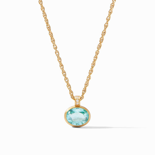 Antonia Solitaire Necklace - Bahamian Blue-Julie Vos-Renee Taylor Gallery