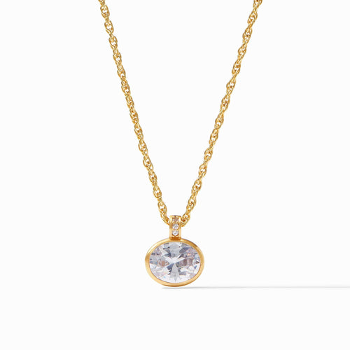 Antonia Solitaire Necklace - Cubic Zirconia-Julie Vos-Renee Taylor Gallery