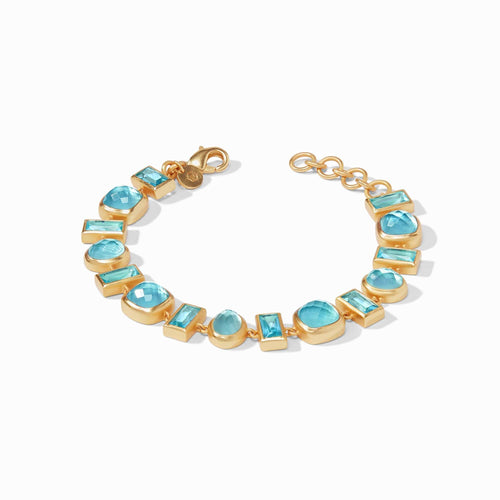 Antonia Tennis Bracelet - Iridescent Bahamian Blue-Julie Vos-Renee Taylor Gallery
