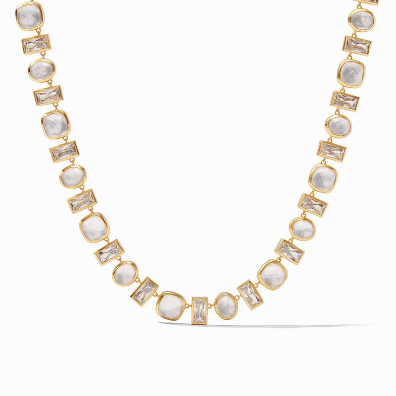 Antonia Iridescent Clear Crystal Tennis Necklace - N447GIRC00-Julie Vos-Renee Taylor Gallery