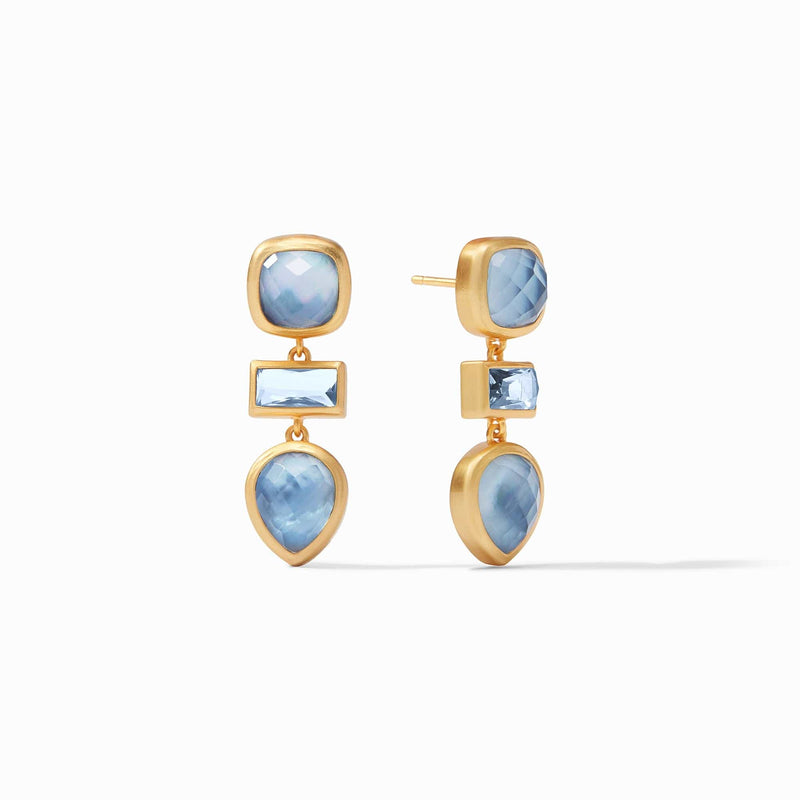 Antonia Iridescent Chalcedony Blue Tier Earrings - ER810GICA00-Julie Vos-Renee Taylor Gallery