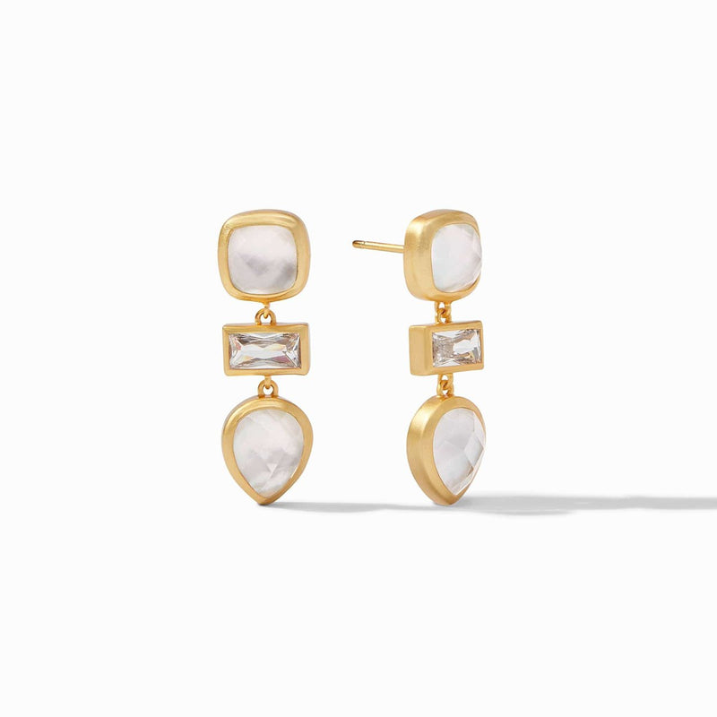 Antonia Tier Earrings - Iridescent Clear Crystal-Julie Vos-Renee Taylor Gallery