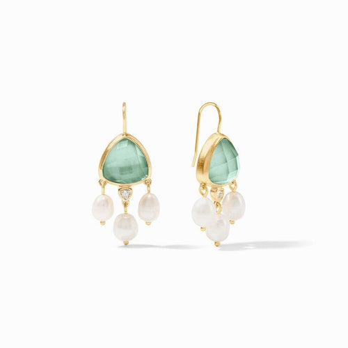 Aquitaine Chandelier Earring - Aquamarine Blue-Julie Vos-Renee Taylor Gallery