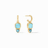 Aquitaine Duo Hoop & Charm Earring - Iridescent Capri Blue-Julie Vos-Renee Taylor Gallery