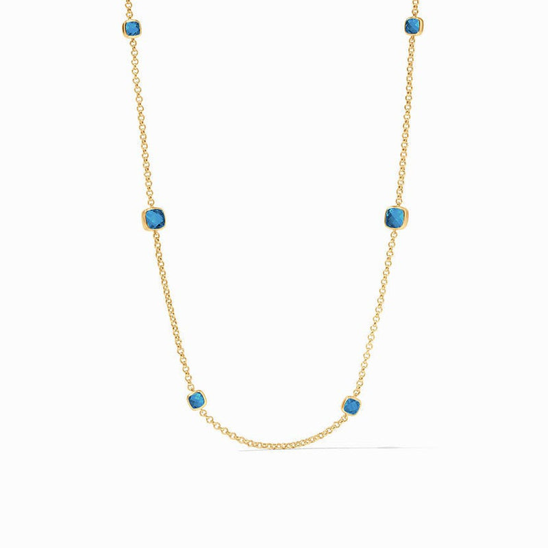 Aquitaine Station Necklace - Capri Blue-Julie Vos-Renee Taylor Gallery