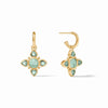 Aquitaine Hoop & Charm Earring - Iridescent Aquamarine Blue-Julie Vos-Renee Taylor Gallery