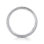 14K White Gold 7mm - Chevron Design Men's Wedding Band - MBM0208-70W4JJJ-Gabriel & Co.-Renee Taylor Gallery