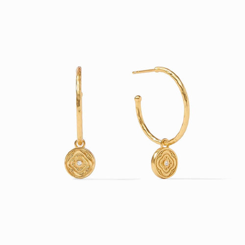 Astor Hoop & Charm Earrings-Julie Vos-Renee Taylor Gallery