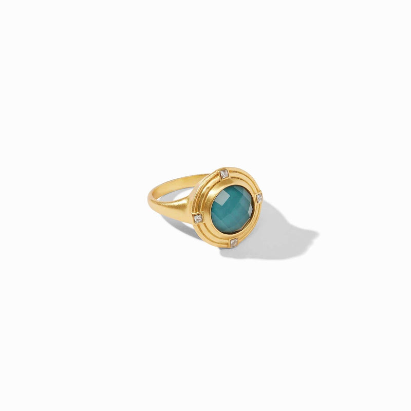 Astor Iridescent Peacock Blue Ring - R199GIPE-Julie Vos-Renee Taylor Gallery