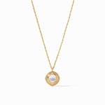 Astor Solitaire Iridescent Clear Crystal Necklace - N463GIRC00-Julie Vos-Renee Taylor Gallery