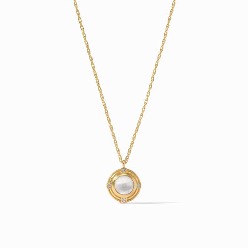 Astor Solitaire Necklace - Iridescent Clear Crystal-Julie Vos-Renee Taylor Gallery