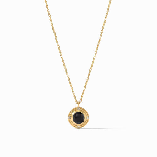 Astor Solitaire Necklace - Obsidian Black-Julie Vos-Renee Taylor Gallery