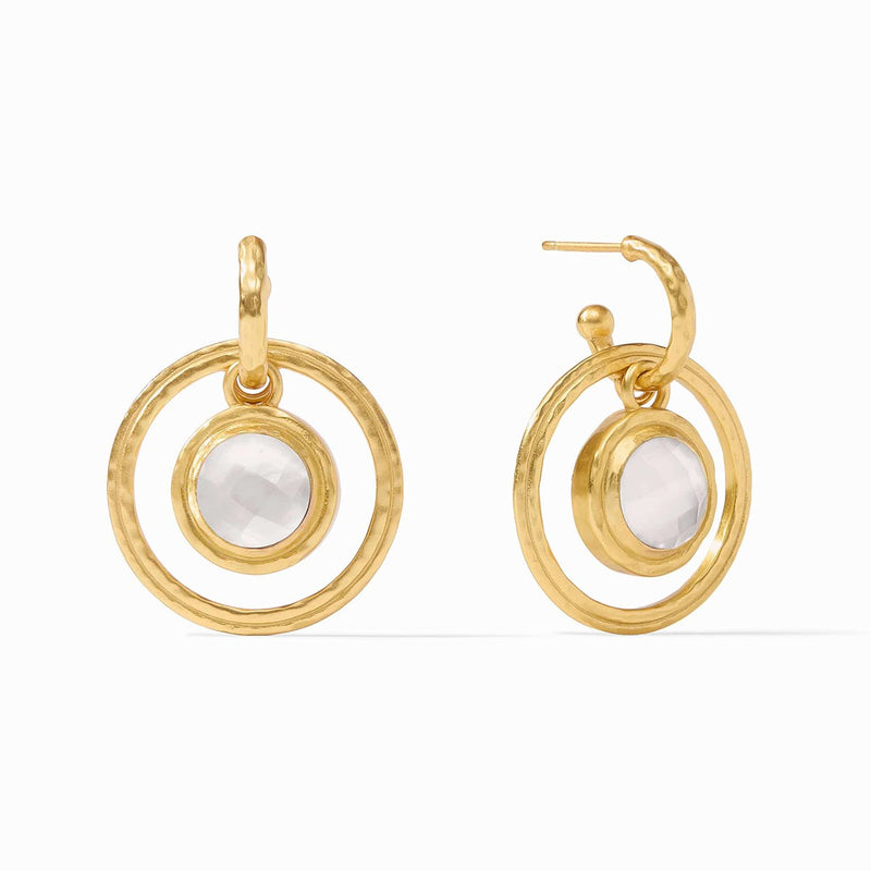 Astor 6-in-1 Charm Earrings - Iridescent Clear Crystal-Julie Vos-Renee Taylor Gallery