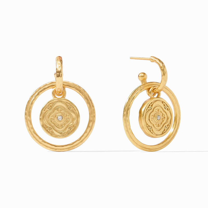 Astor 6-in-1 Charm Earrings - Iridescent Clear Crystal-Julie Vos-Renee Taylor Gallery