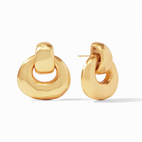 Avalon Doorknocker Earring - Gold-Julie Vos-Renee Taylor Gallery