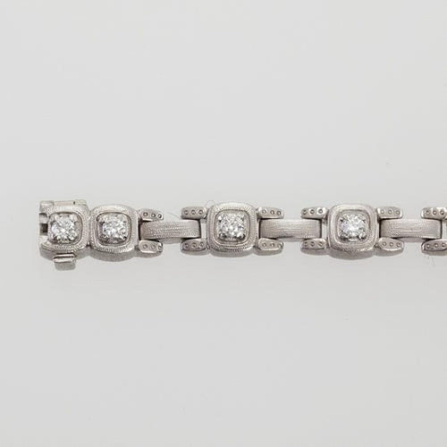Platinum and Diamond "Path" Bracelet - B-29P-Alex Sepkus-Renee Taylor Gallery