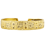 18K and Diamond "Notes" Cuff Bracelet - B-42DC-Alex Sepkus-Renee Taylor Gallery
