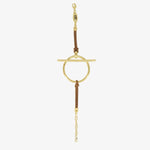 Origins Slim Bracelet - Gold Plated, Camel Leather - B0123 ORC00-CXC-Renee Taylor Gallery