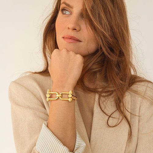 Double Shackle Bracelet - Gold Plated - B0145 ORO03-CXC-Renee Taylor Gallery