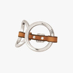 Overo Leather Bracelet - Silver Plated, Camel Leather - B0152 MCA00-CXC-Renee Taylor Gallery