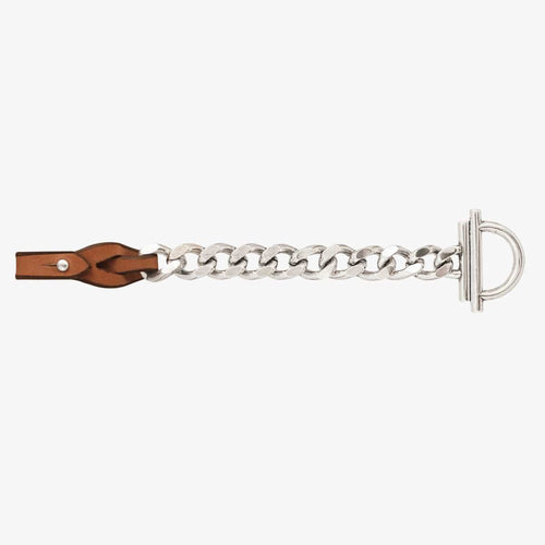 Sunrise Chain Bracelet - Silver Plated, Camel Leather - B0157 MCA04-CXC-Renee Taylor Gallery