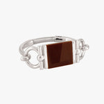 Omega Alejandra Bracelet - Silver Plated, Bordeaux Methacrylate - B0167 MKB03-CXC-Renee Taylor Gallery