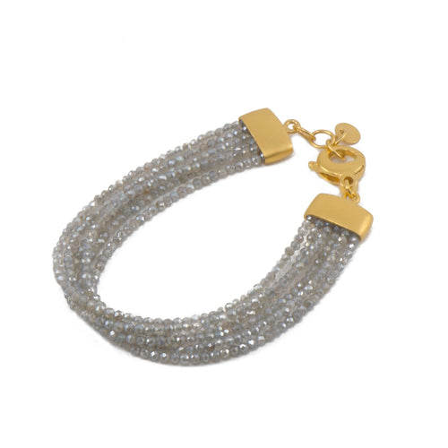 Six Strand & Labradorite 24K Gold Vermeil Bracelet-Joyla-Renee Taylor Gallery