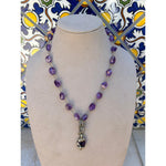 Amethyst Faceted Necklace w/ Sterling Amethyst Pendant-Carol Kahn-Renee Taylor Gallery