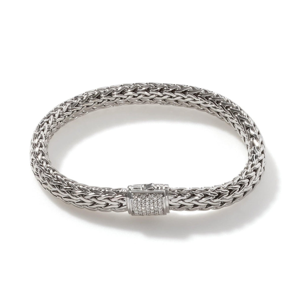 Icon Bracelet, Silver, Diamonds, 7.5MM - BBP90402DI-John Hardy-Renee Taylor Gallery