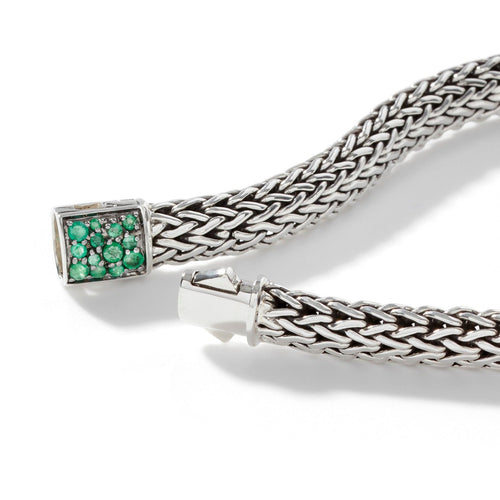 Icon Bracelet, Sterling Silver, Pavé, 6.5MM - BBS90422RVBLS2-John Hardy-Renee Taylor Gallery