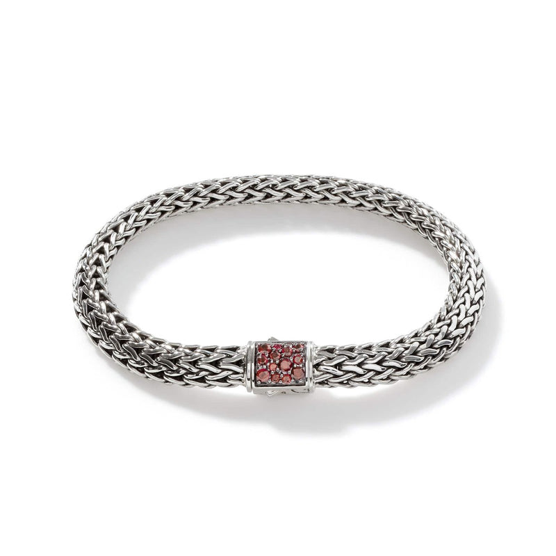 Icon Bracelet, Sterling Silver, Pavé, 6.5MM - BBS90422RVBLS2-John Hardy-Renee Taylor Gallery