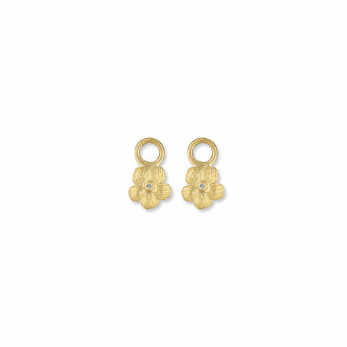 Mini Buttercup Earring Charms with Diamonds by Lika Behar