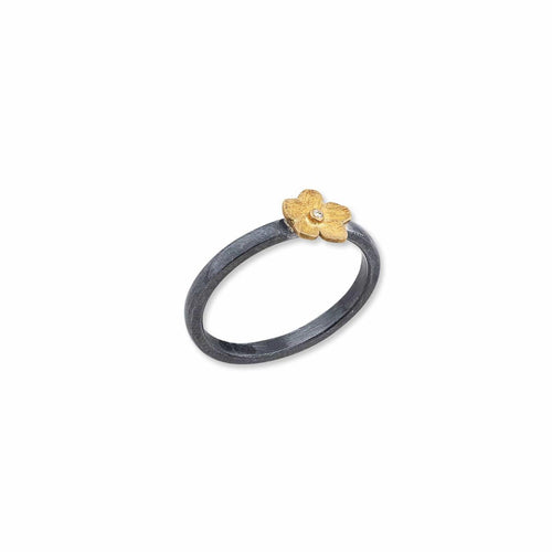 Buttercup Ring with Diamond by Lika Behar