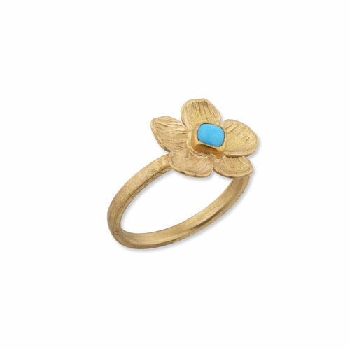 Buttercup Sleeping Beauty Tq Ring with Turquoise Sleeping Beauty by Lika Behar