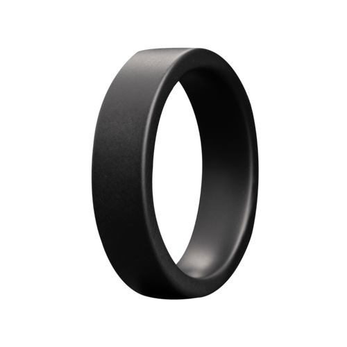 8MM Black Ceramic Flat Matte Ring - 8BC601-Heavy Stone-Renee Taylor Gallery