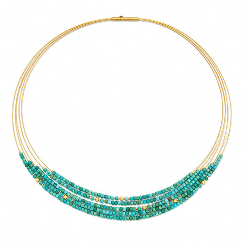 Cuscomas Blue Turquoise Necklace