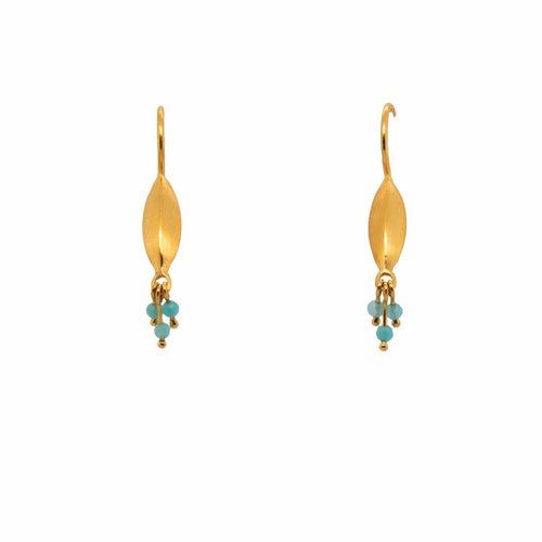 Bliss Amazonite 24K Gold Vermeil Earrings-Joyla-Renee Taylor Gallery