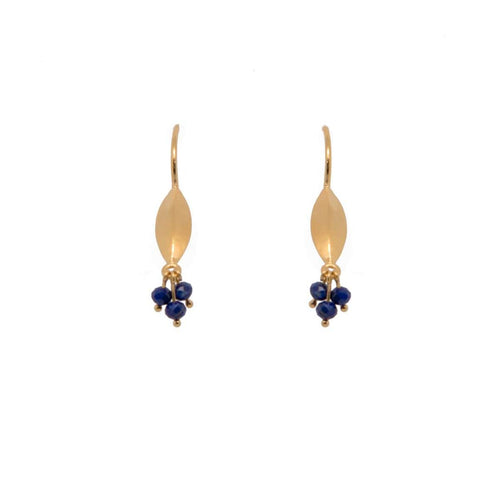 Bliss Cluster Earrings with Lapis in 24K Gold Vermeil - BE1LAB-Joyla-Renee Taylor Gallery