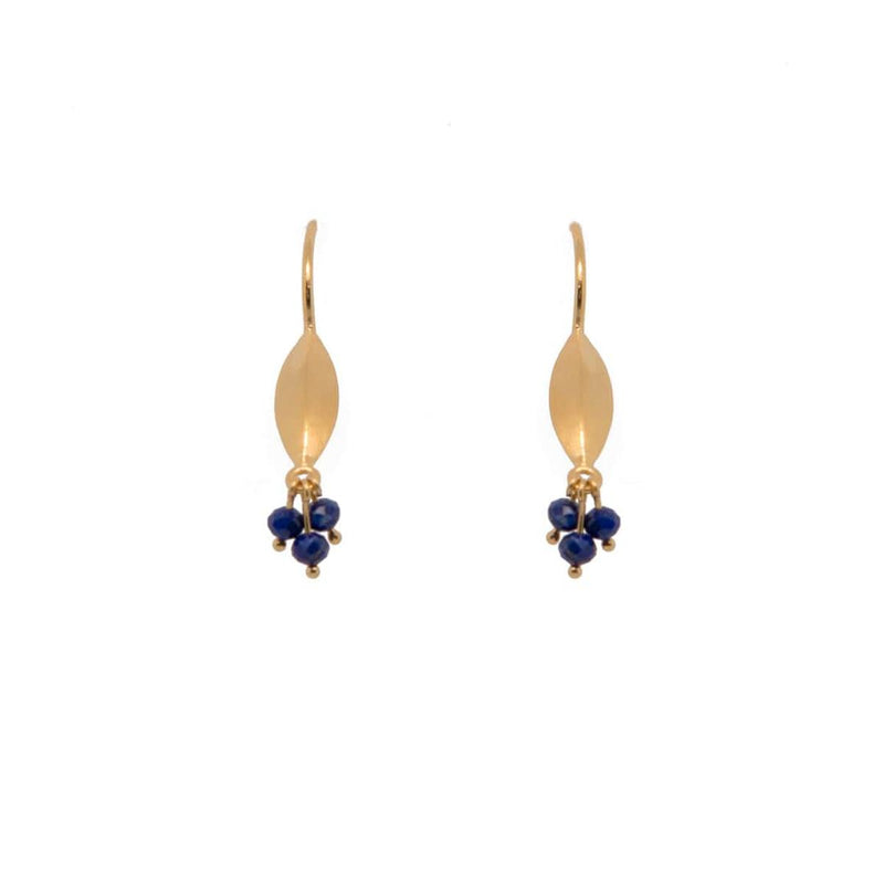 Bliss Cluster Earrings with Lapis in 24K Gold Vermeil - BE1LAB-Joyla-Renee Taylor Gallery