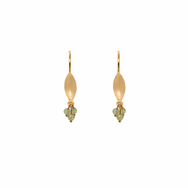 Bliss Peridot 24K Gold Vermeil Earrings-Joyla-Renee Taylor Gallery